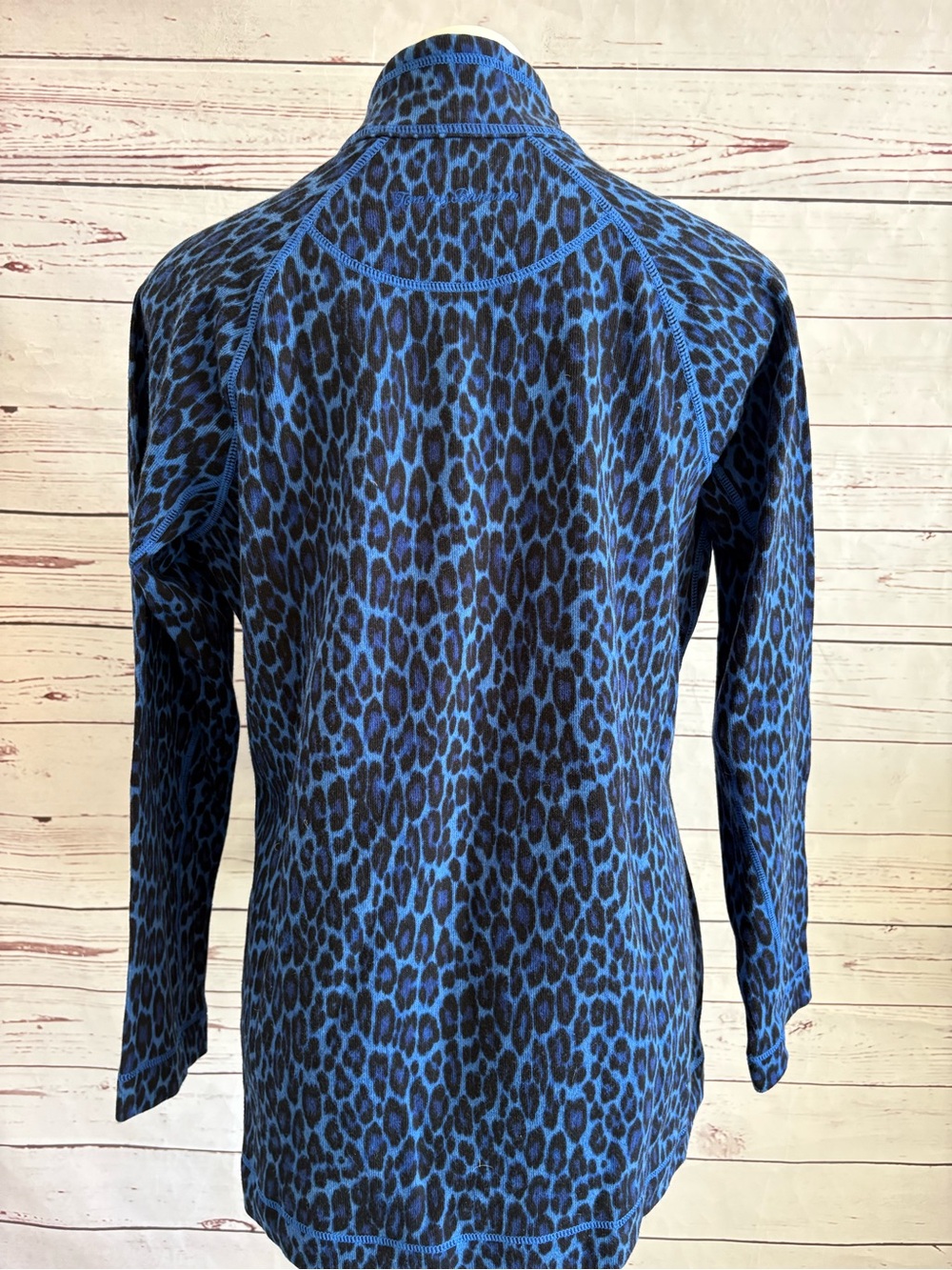 Tommy Bahama Aruba Cat's Meow Full Zip Jacket Blue Black Leopard Print Large NWT - Picture 8 of 11